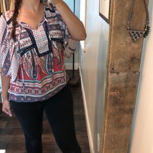 Fig & Flower size small oversized boho blouse